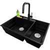 PRIMAGRAN Lavandino da Cucina al Mobile 80cm + Rubinetto, 78x53cm