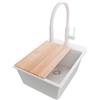 PRIMAGRAN Lavandino da Cucina al Mobile 40cm + Rubinetto, 38x50cm