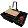 PRIMAGRAN Lavandino da Cucina al Mobile 80cm + Rubinetto, 78x53cm