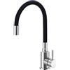Butyeak Miscelatore Flessibile, Rubinetto Lavello Cucina, Flessibile Rubinetto Cucina, Rubinetto Lavandino, Rubinetti Lavello Nero, Rubinetto Lavanderia, Rubinetteria Acciaio Inox, Orientabile a 360°