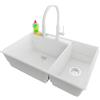 PRIMAGRAN Lavandino da Cucina al Mobile 80cm + Rubinetto, 78x53cm