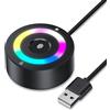 ROCKETEK Lettore di Impronte digitali USB per Windows 10/11,Luci RGB,Fino a 10 IDs | USB Scanner Biometrico di Impronte Digitali con leggibilità a 360°,Funzionamento Senza Password,Plug&Play,con Cavo da 1,5 m