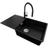 PRIMAGRAN Lavandino da Cucina Nero - Copenhagen Top, 90x50cm