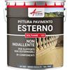 ARCANE INDUSTRIES Pittura per Cemento e Calcestruzzo Esterno 5 kg Grigio Basalto - RAL 7012 | Pittura PU per Esterni, Aderisce su Calcestruzzo, Cemento, Piastrelle e Legno, Resistente all'Abrasione - Arcane Industries
