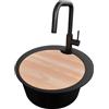 PRIMAGRAN Lavandino da Cucina al Mobile 45cm + Rubinetto, 50x50cm
