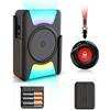 CallToU Allarmi personali Anziani Wireless Caregiver Cercapersone Chiamata Pulsante Infermiere Sistema 1 Impermeabile Panico Vibrazione Lampeggiante Ricevitore Anziani/Pazienti/Disabili a casa, Button