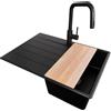 PRIMAGRAN Lavandino da Cucina Nero - Copenhagen Top, 70x50cm