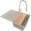 PRIMAGRAN Lavandino da Cucina al Mobile 40cm + Rubinetto, 70x50cm