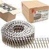 Lun Fix Chiodi in bobina 16° anellati 2,5x50 mm 9000 pezzi, filo di ferro | Compatibili con pistola sparachiodi e chiodatrice manuale, chiodini, punte per ferro