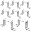 EUGENEKELLY 8 Pezzi Quadrato Tubo Morsetto 40x40mm Supporto Per Tubo Quadrato A Forma Di U Puntone Connettore in Acciaio Inox 304 Staffa Per Tubi Quadrati Per Cavi Tubi Porte Finestre Ringhiere