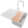 PRIMAGRAN Lavandino da Cucina Bianco - Copenhagen Top, 70x50cm