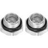 QUARKZMAN 2Pz Vetro Spia Olio Compressore Aria 16 x 1.5mm Filettatura Maschio Indicatore Plastica Livello Vista Liquido Alluminio Testa Esagonale Finestra con O-Ring Raccordi, Argento