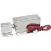 ONGCPQPEO Serratura elettromagnetica 12V24V serratura di controllo elettrico scrocco elettromagnetico LY01 serratura elettronica Piccolo elettromagnete asta di spinta elettr(DC12V with buckle)