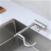 XJTNLB Miscelatore Cucina Pieghevole Rubinetto Lavandino Cucina Retro Rubinetti per Lavelli da Cucina Sottofinestra Miscelatori Cucina Acciaio Inox-Spazzolato