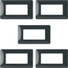 CILIA Placca Compatibile Con Bticino MATIX, Placche In Plastica di Alta Qualità Supporto 504 Vari 11 Colori Disponibili (4 Moduli - 5 Pezzi, Fluorescente Nero)