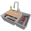 PRIMAGRAN Lavandino da Cucina al Mobile 80cm + Rubinetto, 78x53cm