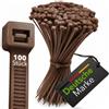BeBo Technik BeBo - Fascette stringicavo marroni, 4,8 x 200 mm, 100 pezzi | Nylon PA 6.6, forza di trazione 23 kg, diametro fascio fino a 50 mm, da -40 a +85 °C. Per interni ed installazioni elettriche