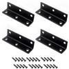 MindWissUp 4 Pezzi Staffe Angolari, 100x25x25mm Squadre Angolari in Acciaio Inossidabile, Squadre a L a 90 Gradi, Supporto Angolare per Mobili in Legno, Recinzioni Fissaggio con Viti per Interni ed Esterni