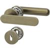 Amerdeco Maniglia per porta interna bronzo verde con rosetta rotonda, set maniglia BB con chiave a mappa, design classico per camere e porte interne UK0101