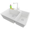 PRIMAGRAN Lavandino da Cucina al Mobile 80cm + Rubinetto, 78x53cm