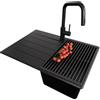 PRIMAGRAN Lavandino da Cucina Tutto Nero - Copenhagen Top, 70x50cm