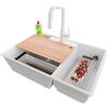 PRIMAGRAN Lavandino da Cucina al Mobile 80cm + Rubinetto, 78x53cm