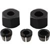 Niceminiwall Set di adattatori per mandrino a pinza per router elettrico e macchina per incisione, 5 pezzi in acciaio al carbonio per boccole divise in dimensioni da 6 mm, 6,35 mm e 8 mm (0)