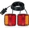 D-TECH Fanale Posteriore Led Rimorchio 12V, Set Fanali Posteriori Led Magnetico Per Rimorchio Roulotte Trattore Agricolo, Kit Luci Posteriore Rimorchio Con 2.5/7.5M Cavo Spina 7 Poli Magnete