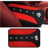 zipelo Copertura per console centrale dell'auto, con strass di cristallo, protezione per bracciolo dell'auto, comoda, accessorio decorativo, universale, colore rosso