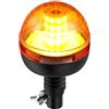 AUTOUTLET 1 Pezzo 40 LED Luce Lampeggiante Rotante Ambra 12V/24V,Luce Stroboscopica per Auto con 3 Modalità di Lampeggio, Impermeabile,E9,per Camion Trattore e Rimorchio