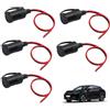 FinalCool 5 Pezzi Femmina Presa Accendisigari per Auto, Caricabatteria da Auto da 12/24 V, con Cavo Placcato in Stagno, Copertura Antipolvere, Compatibile con Dash Cam, GPS, Strisce Led Auto