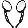 DIOILGPGMW Specchietti Retrovisore Per Keeway Per Cruiser 250 Per Dorado 250 Per Blackster 250 Per Superlight Per venti Per Rebellian Per V-thunder Per Colt 250 Moto Specchietto(Black)
