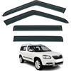 AirFlux Set di 4 deflettori d'aria adesivi compatibili con i modelli Skoda Yeti 5 porte SUV 2009 2010 2011 2012 2013 2014 2015 2016 2017.