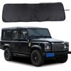 DIYUCAR Parasole per parabrezza interno auto, pieghevole, parasole per auto, parasole per auto, blocca i raggi UV, compatibile con Defender 90 110 130 2004-2018 (nero)