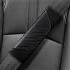 VAGCARS 2 Pezzi Protezione per Cintura di Sicurezza Auto, Copri Cintura Morbido e Traspirante, Design Effetto Carbonio, per Ridurre Pressione su Spalla e Collo, Universale per Auto, SUV e Camion (Nero)