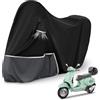 Kistrba Telo Copri da Esterno per Piaggio Vespa GTV GTS GT60/125/200/250/300 | (con bagagliaio), Telo Copertura Coprimoto Copri Moto Vespa 125 420D Tessuto Oxford Impermeabile, Nero e grigio scuro