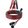 QWORK® Cavo di prolunga per presa accendisigari 3.2M 16AWG con clip a coccodrillo per attacco batteria auto 12V/24V, incluso fusibile 15A 25A