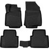 J&J AUTOMOTIVE Tappetini Auto in Gomma su Misura per Opel Crossland Dal 2017, Set da 4 Pezzi, 3D - con Bordo Alto, Antiscivolo, Inodore, Colore Nero, TPE