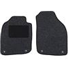 Alpha-Tex Produktions- und Handels GmbH Tappetini adatti per Opel Tigra Twintop Tipo X04 (Costruzione 2004-2009), Hit antracite | 2 pz. | Bordo blu chiaro | 4x chiusura a scatto