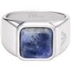 Emporio Armani Uomo Anello in acciaio inossidabile color argento, EGS332504010