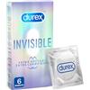 Durex Invisible, Preservativi Ultra Sottili, 6 Profilattici