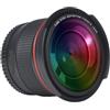 Generico Obiettivo fisheye grandangolare 0, 35x, compatibile con Nikon, 52-58 mm | Accessorio obiettivo manuale full frame per D5200 D5100 D3500 D3400 D3300 D3200 D3100 D3000(1x55mm)