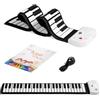 Shaevle Pianoforte arrotolabile a 49 tasti elettronico Pianoforte Roll Up Piano | 8 suoni, 3 effetti sonori, 6 demo, registrazione, apprendimento con un solo tasto, modifica dei suoni - Regalo di strumento