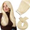 Moresoo Biadesivo per Extension Capelli Umani #60 55cm 50g 20pz | Lunghezza Desiderata, Volume Extra, Modellabile con Piastra, Confortevole da Indossare, Effetto Naturale