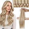 Moresoo Extension Capelli Veri Tessitura Butterfly Cast/Bio #P6/60 50g 35cm | Modellabile Con Piastra, Fusione Armoniosa, Stile Elegante, Volume Progressivo