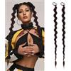 XFSRG 70 Cm Coda di Cavallo Intrecciata Treccia Finta Capelli Extension per Estensione Coda di Cavallo Treccia Sintetica per Donne Ragazze Acconciatura Lunga (Marrone)