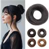 Rich Choices Chignon Finto per Capelli Veri 17g Mini Posticci Chignon Facile per Capelli Updo Messy Bun Liscio Elastico Extension da Donna Ragazze, #1 Nero Scuro