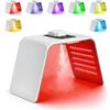 Piashow Maschera viso a LED, lampada a luce rossa, 7 colori, corpo rosso, terapia della luce rossa, terapia della luce rossa per la casa e il salone