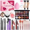Viugex Set Trucchi Donna, Kit Trucco Make Up Completo, Set di Trucchi Professionale Tutto in Uno, Cofanetto Regalo Makeup per Ragazza Adolescente con Paletta Ombretti Fondotinta Gloss Labbra Mascara Eyeliner