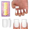 NOVO OVO Short Sharp Square Nail Tips Press on Pure Color White, Richiede colla per unghie, Matte Soft Gel Estensione Artificiale, Copertura completa per unghie fai da te, 15 misure, 180 pezzi